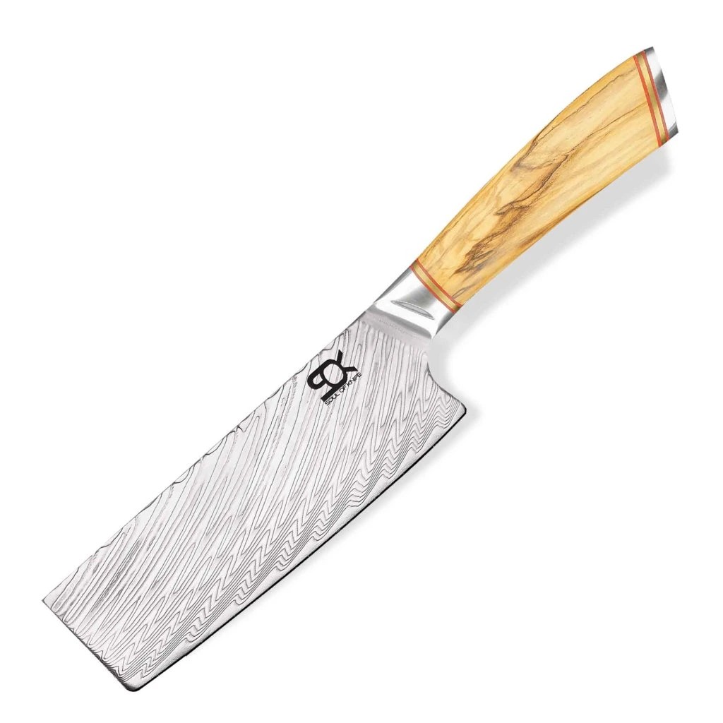 foto N�� na zeleninu Nakiri 170 mm SOK Olive Sunshine Damascus